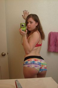 Tasty Bottom Brunette Coed In Panties